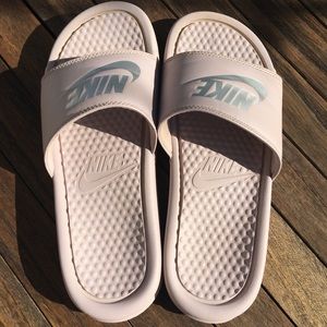 Light Pink Nike Slides